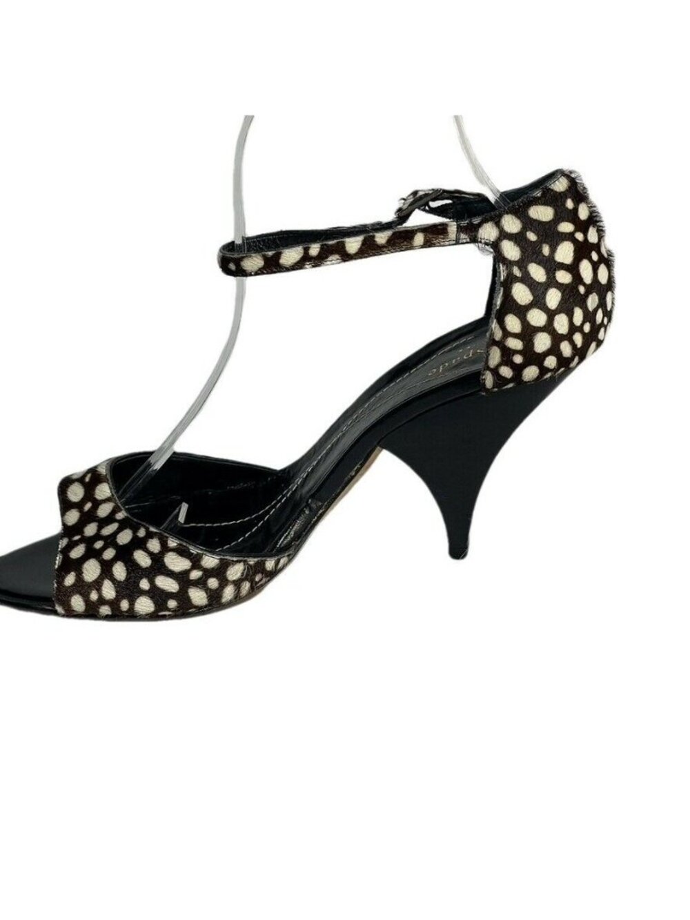 Kate Spade New York Womens Size 8 Open-Toe Heels Animal Print - Picture 7 of 12